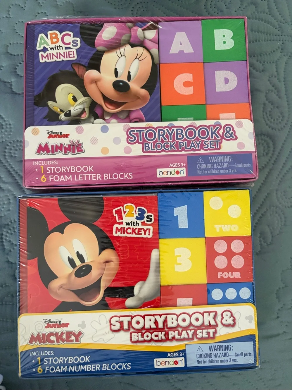 Storybook & Foam Letter Block Play Set - Purple/Pink